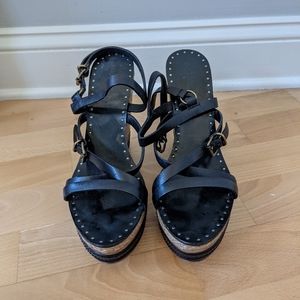 Miu Miu strappy wedge sandal 41